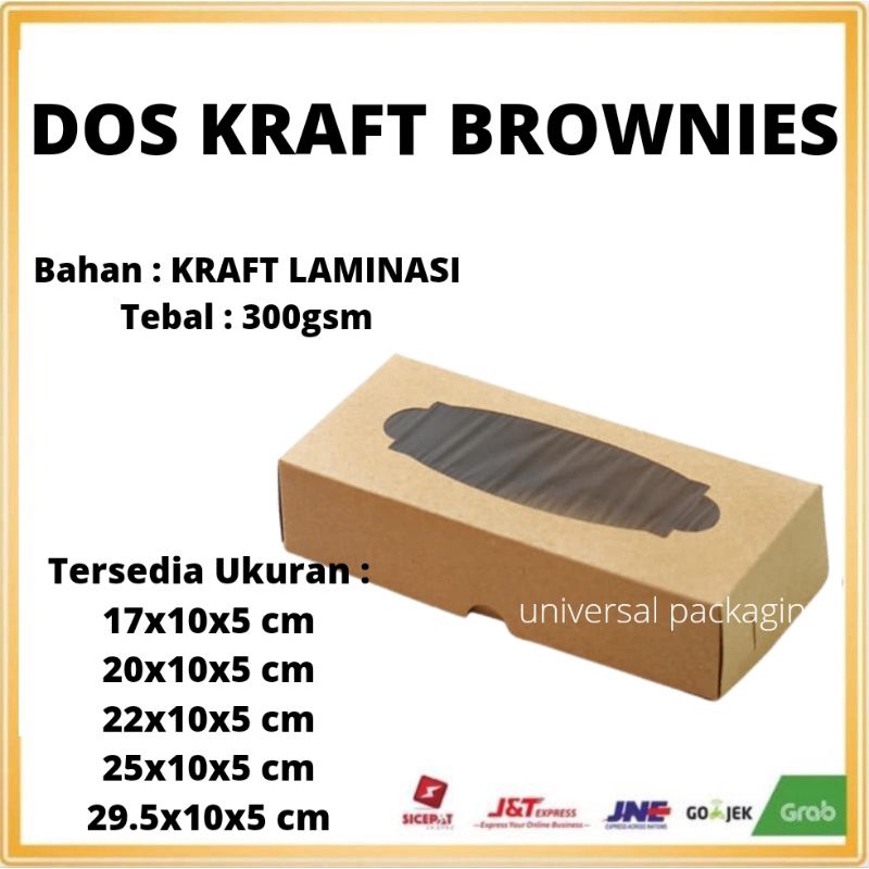 

Dos KRAFT BROWNIES Tinggi 5 CM | Kue Box Dos Kotak Kue Brownies Kraft