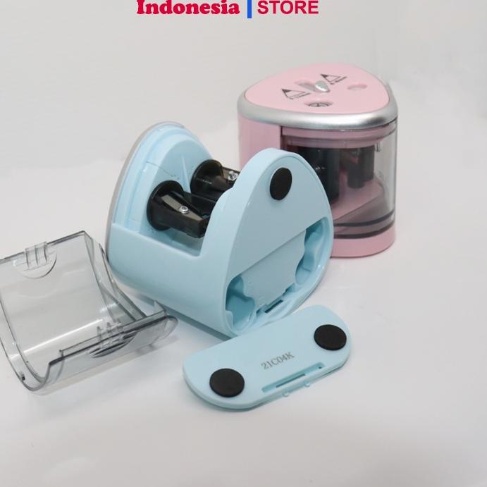 

Baru RAUTAN PENSIL ELEKTRIK / ELECTRIC SHARPENER Rautan Serutan Electric Pencil Pensil Tenwin Otomatis Elektrik Automatic Electric Sharpener Dua Lubang - TENWIN 8004