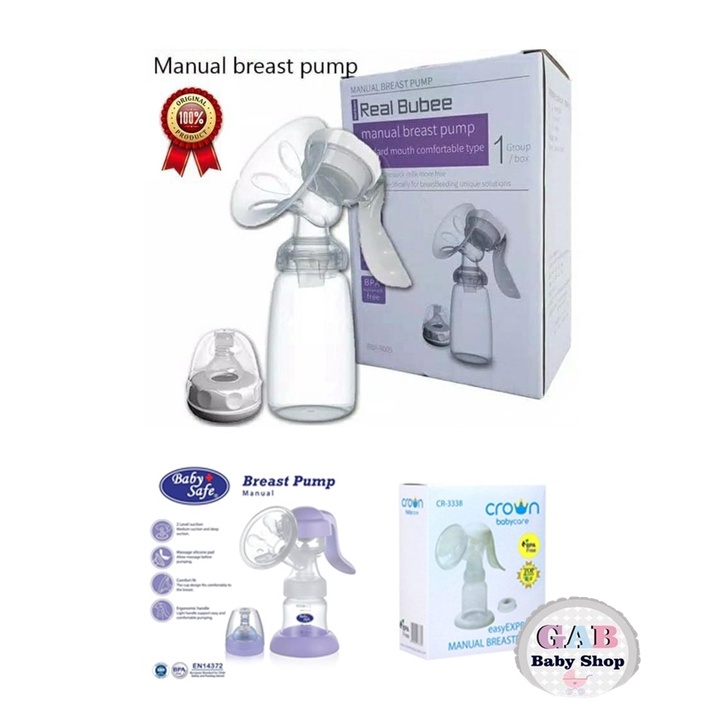 Pompa Asi Manual Berkualitas CROWN | Baby Safe I Real Bubee | DODO Breastpump Manual | Breast Pump BPA Free