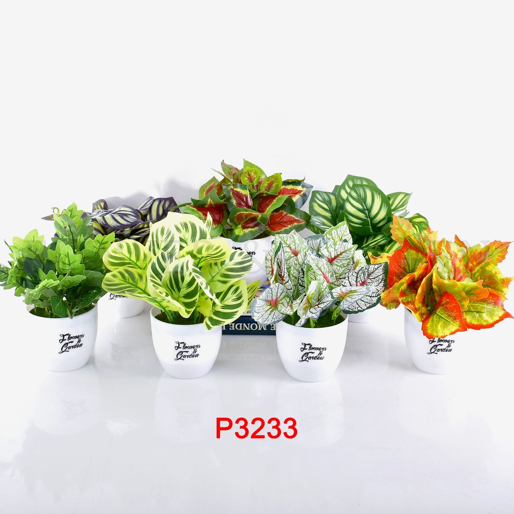 TANAMAN HIAS TANAMAN DAUN PLASTIK TANAMAN HIAS RUMAH BUNGA HIAS BUNGA PLASTIK BUNGA P3233-4