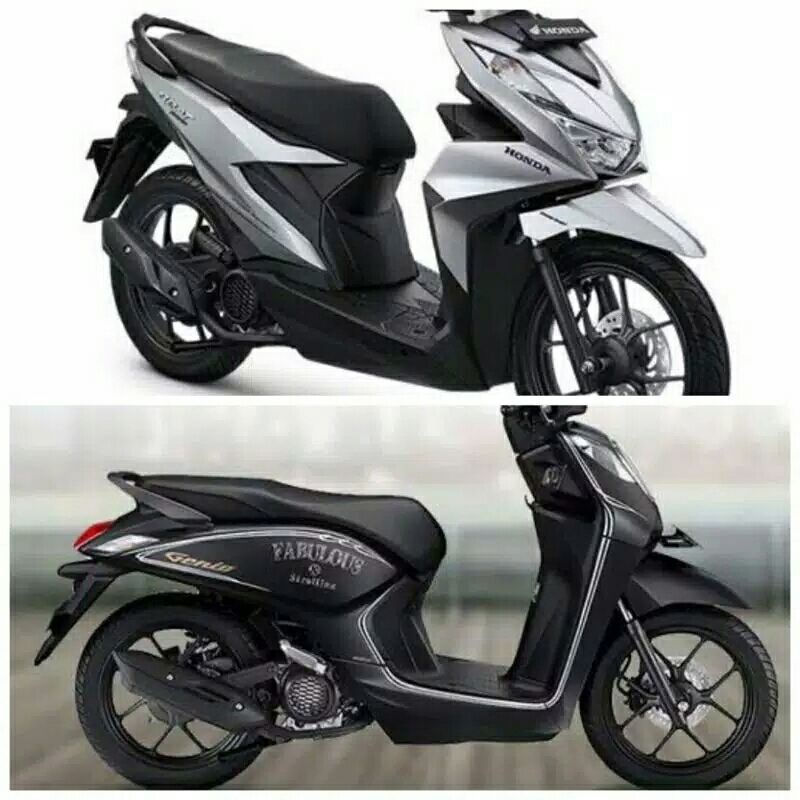 Cover tutup kipas + knalpot karbon asli Honda Beat Deluxe 2020 dan Genio