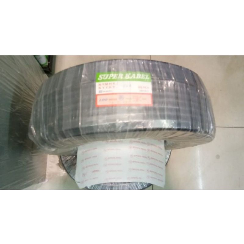 Kabel NYYHY / NYMHY Serabut Super Kabel 3x4mm Warna Hitam / Putih @50M