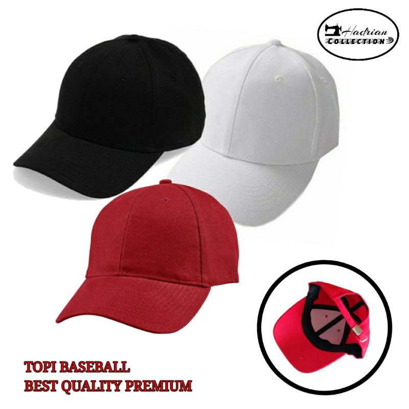 Topi baseball bordir Cuztom Topi Polos warna warni