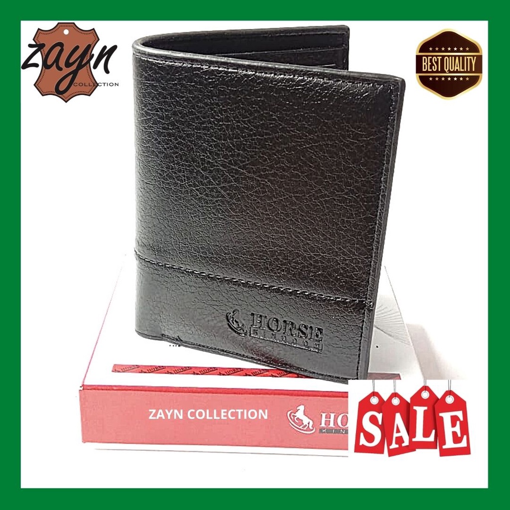 Promo Dompet Kulit Pria Impor Horse Imperial Model Lipat Pendek Leather Kulit Premium  Coffee