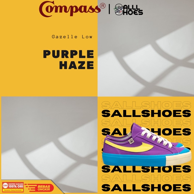 Sepatu Compass Gazelle Low & High Purple haze