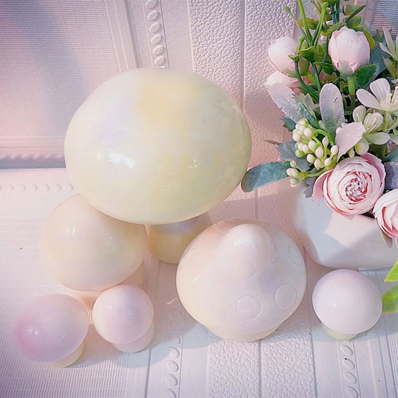 Siy 6Pcs Cetakan Kristal Bentuk Jamur Untuk Diy Perhiasan