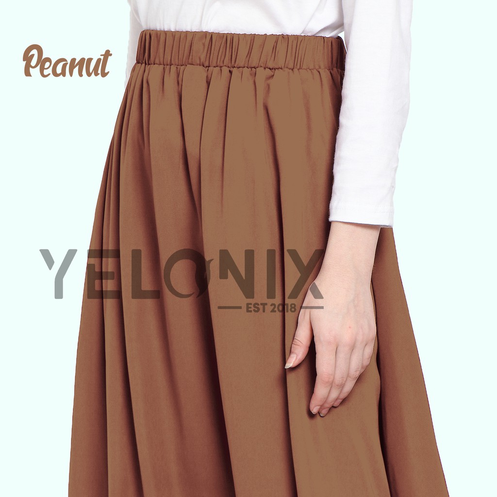 ROK MUSLIM POLOS MAYUNG BAHAN WOLFIS - YELONIX