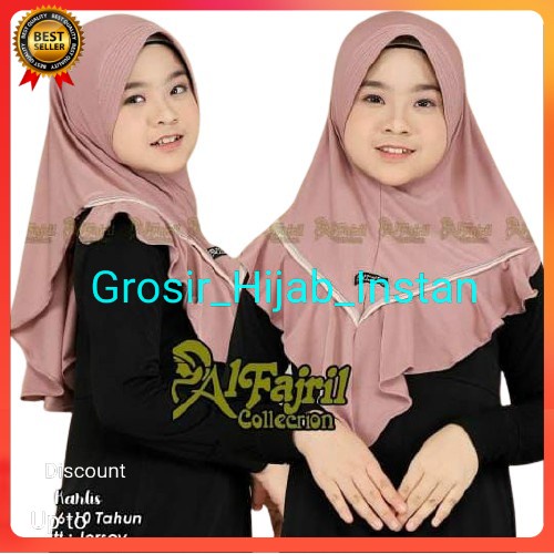 Hijab Anak Tanggung Kahlis Usia 6-10 tahun bahan jersey