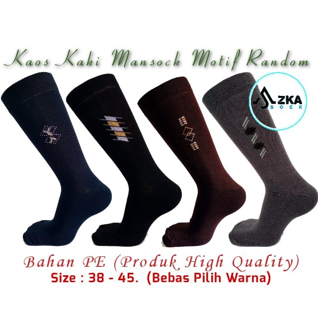 (Harga 4 Pasang) Kaos Kaki Motif Dewasa Kantoran Best Seller