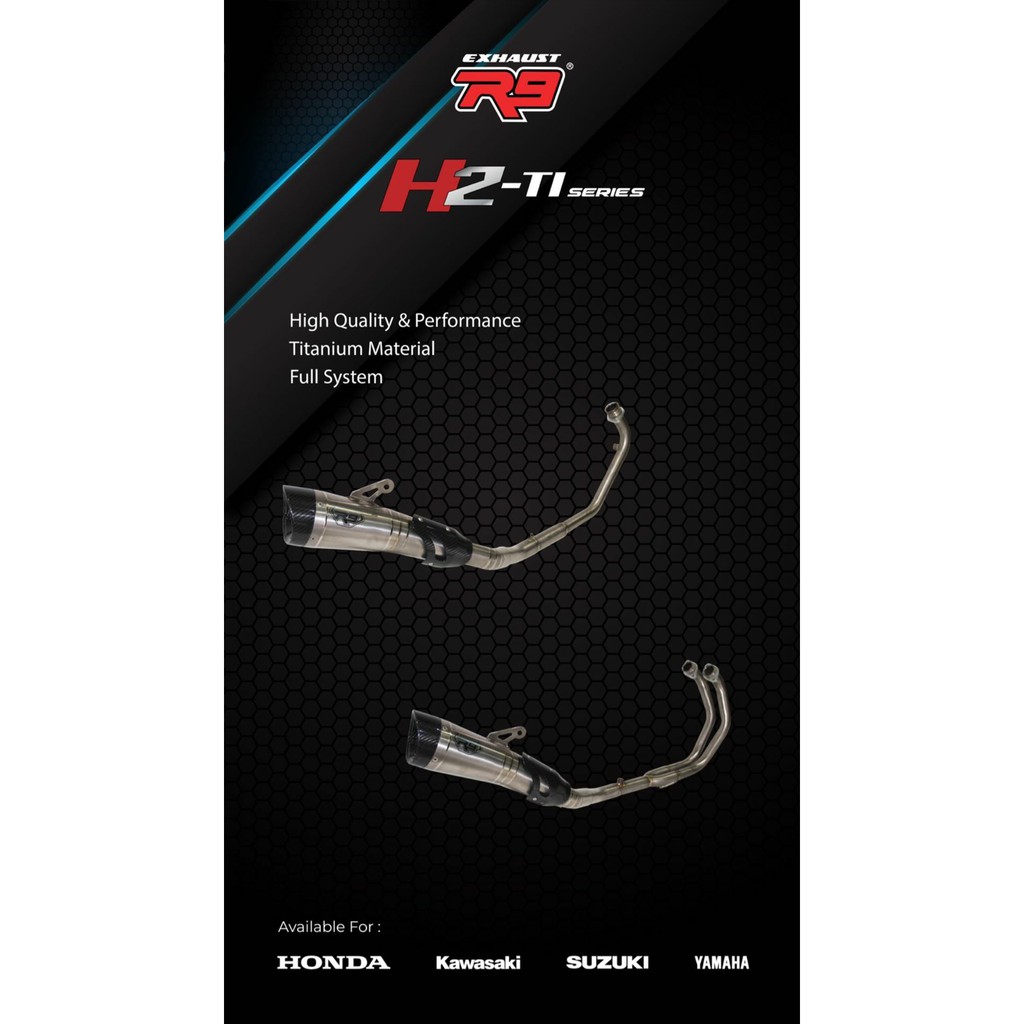 Knalpot R9 H2 Titanium Xmax & Forza