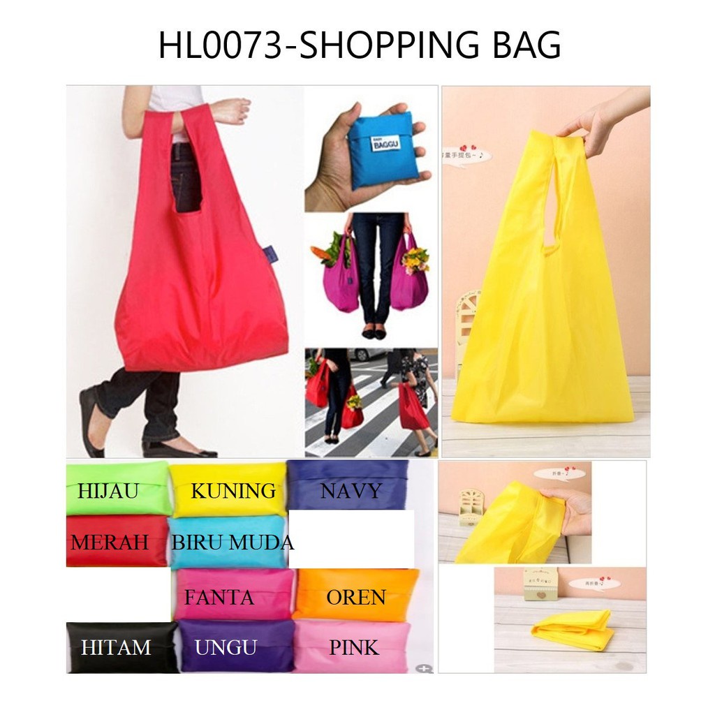 MOGYMOGY HL0073 Tas Belanja Lipat Kantong Jinjing Ramah Lingkungan Bagcu Shopping Bag