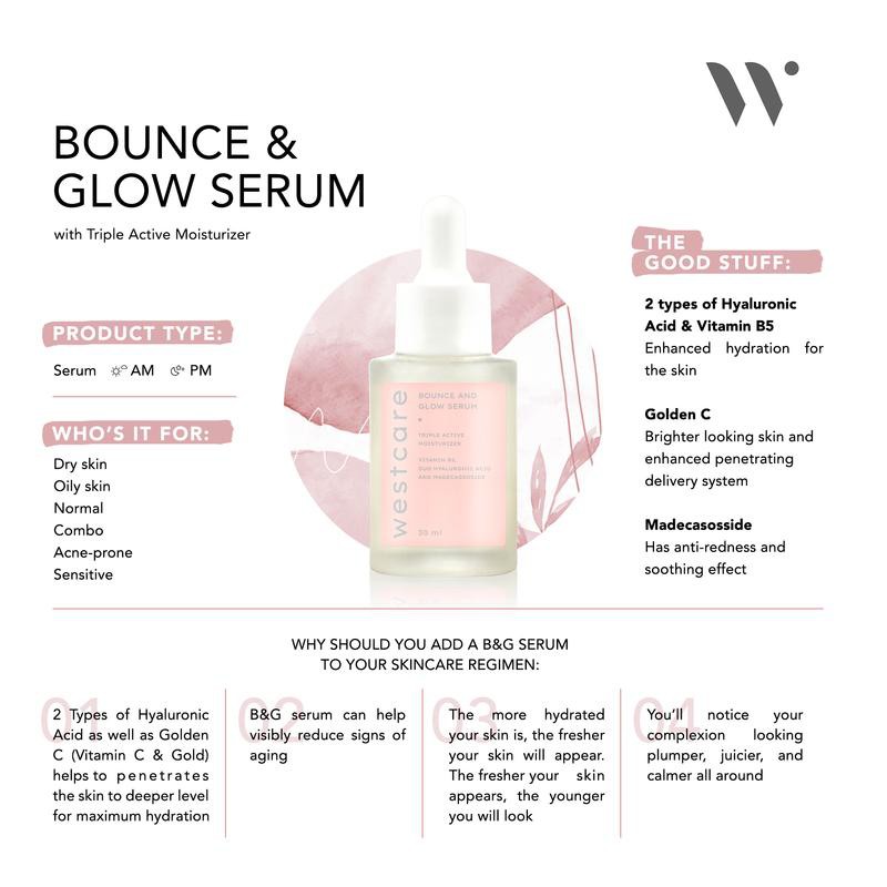 WESTCARE BOUNCE AND GLOW SERUM 30ml