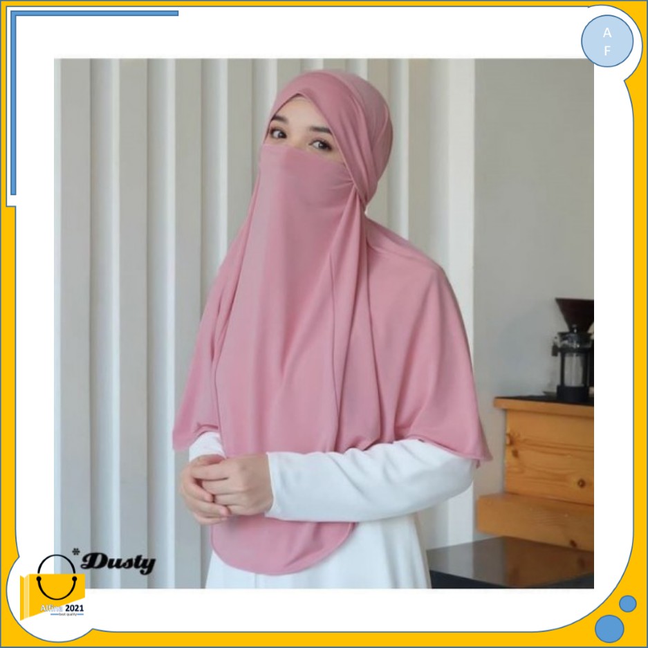 Hijab Jilbab Kerudung Instan French Khimar Cadar Terbaru Aminah Kekinian