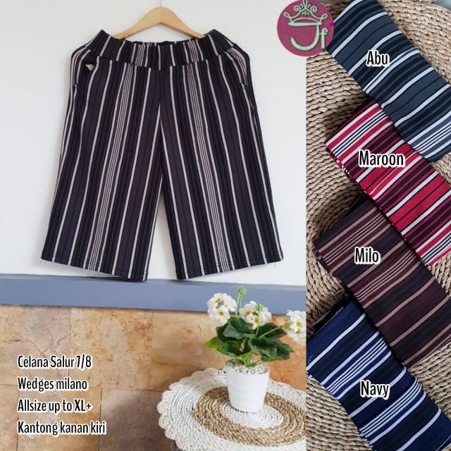 Grosir MURAH  Celana  kulot  7 8 milano salur 24K min 6pcs 