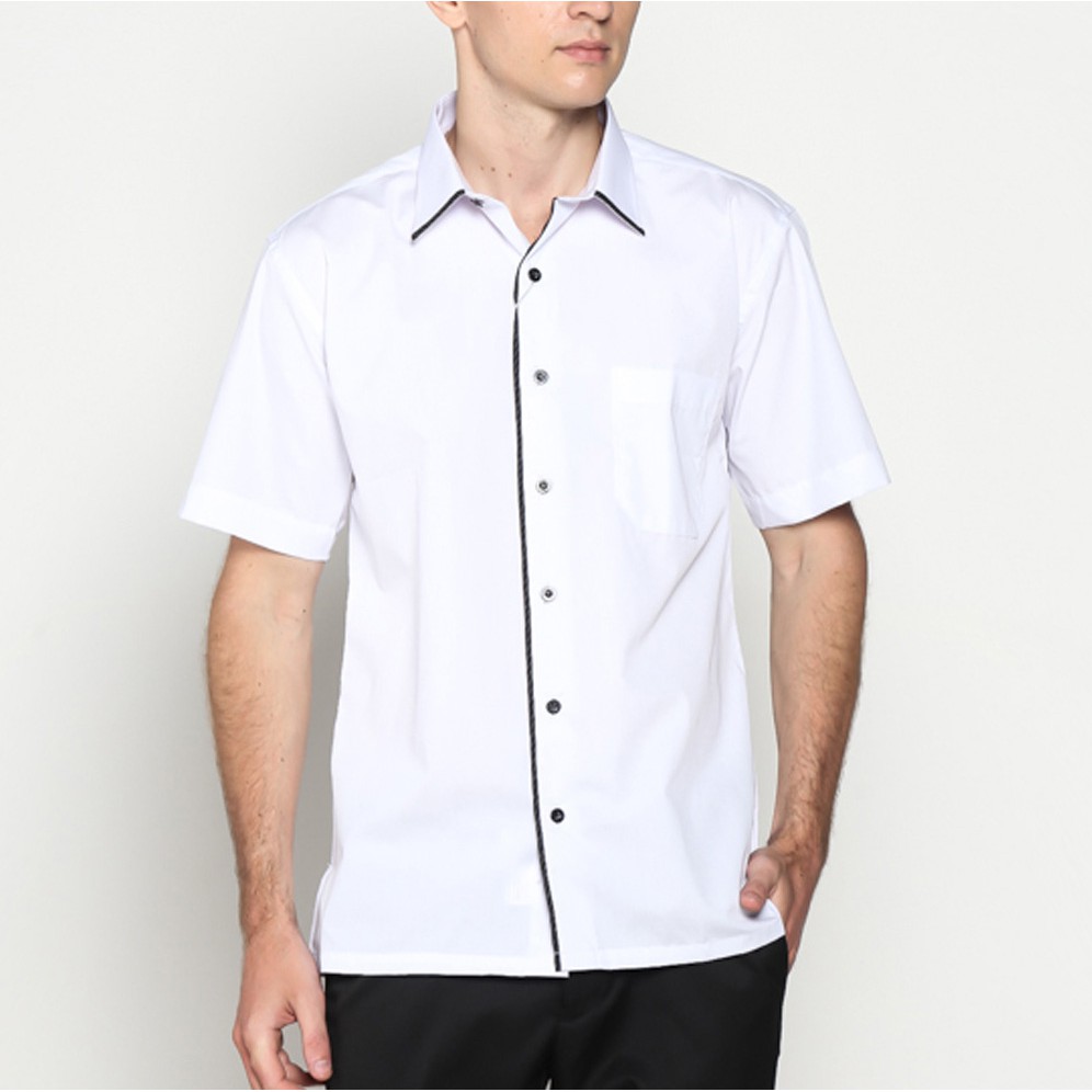 VM Kemeja Formal pendek Slimfit putih | Shopee Indonesia