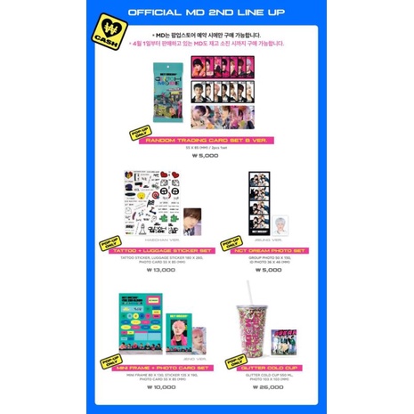 PRE ORDER JASTIP Trading Card Photo Frame Tatto Luggage ID Strip Tumbler Album NCT Dream Glitch Mode
