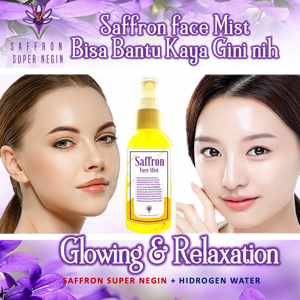 Safron face mist Original Facemist Safron Super Negin Saffron Face mist Premium