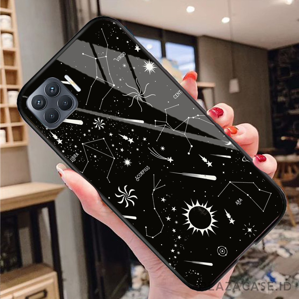 Softcase Glass Black [K74] for RENO 4F V20 V20 SE REDMI 9C A53 C17 RENO 4 REALME 7i Y30 Y50 A31 A73