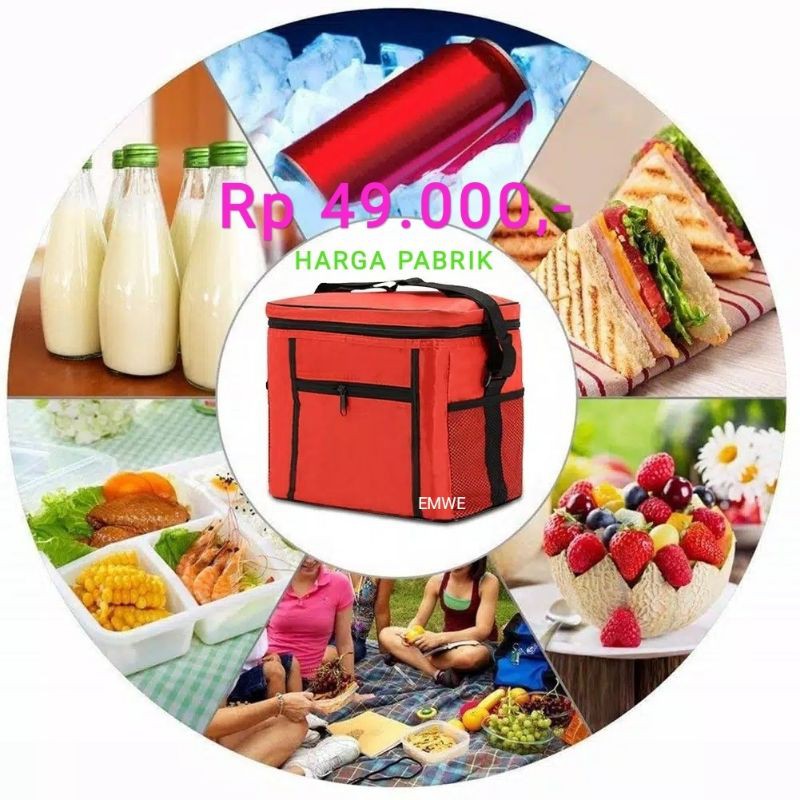 Cooler Bag Thermal tas selempang kurir delivery Mini go food makanan tahan panas dingin gojek online