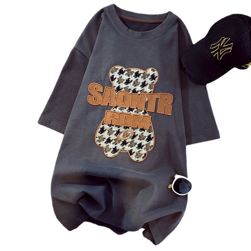 #Sisjuly# Kaos wanita lengan pendek katun longgar dan tipis musim panas baru wanita