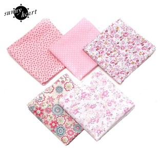 Sunnyheart 5pcs Kain  Perca  Motif Bunga Polkadot Bahan 