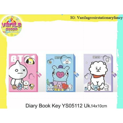 Buku Diary Gembok BT21, Diary Gembok BT21
