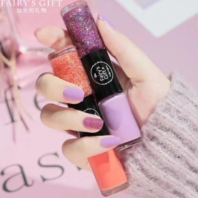 Bundara.id Ko-405 Premium Kutek warna cantik kutek 2in1 Gift spark nail polish Fairys non peel off