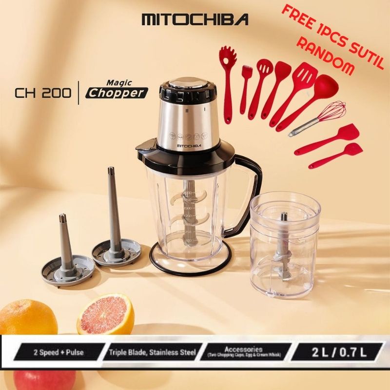 Mitochiba Chopper Choper Chooper Coper CH 200 Food Penggiling Daging Giling Listrik Penghancur Bawan