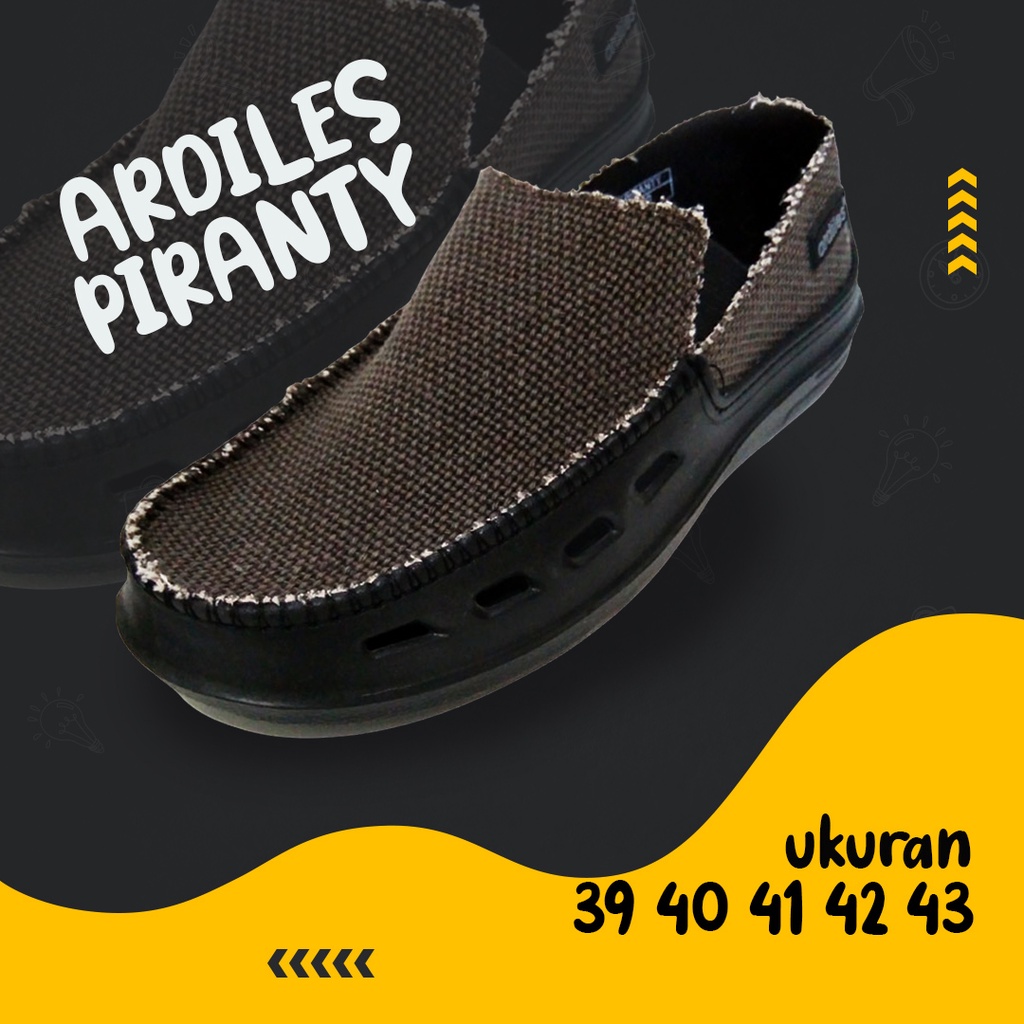 SEPATU ARDILES PRIA Slip on cowok ringan Piranty untuk kerja santai sekolah kuliah, ukuran 39 40 41 42 43 warna cokalt