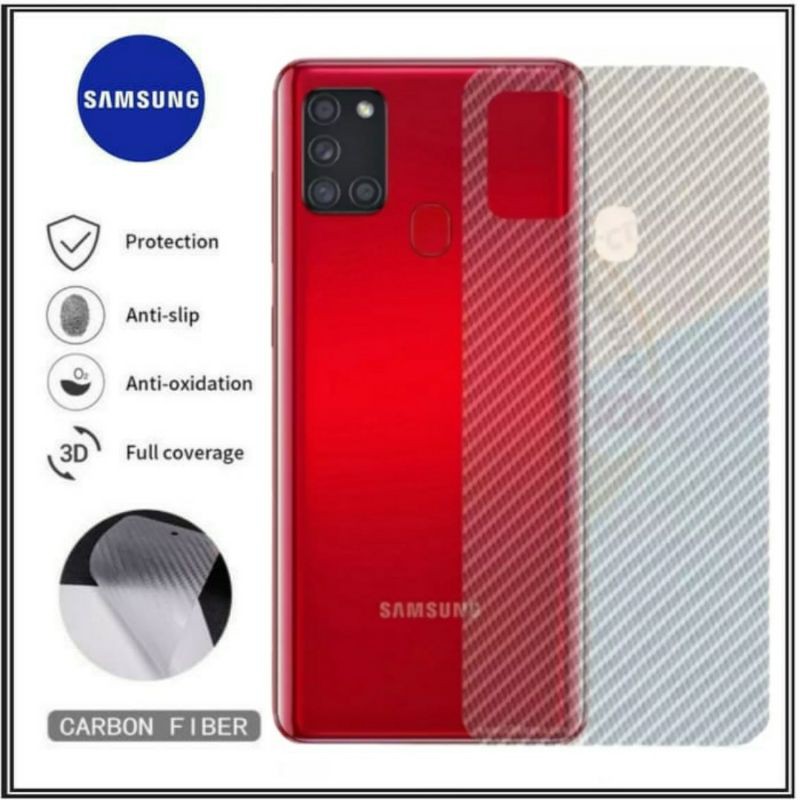 Mondi Store Garskin Carbon Samsung A21s 2020 Anti Gores Belakang Carbon Skin Hp