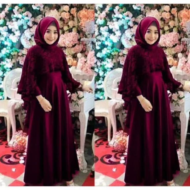 GAMIS MAXI / GAMIS MAXI TIARA BRUKAT SYARI / BUSANA MUSLIM MAXI TIARA TRENDY
