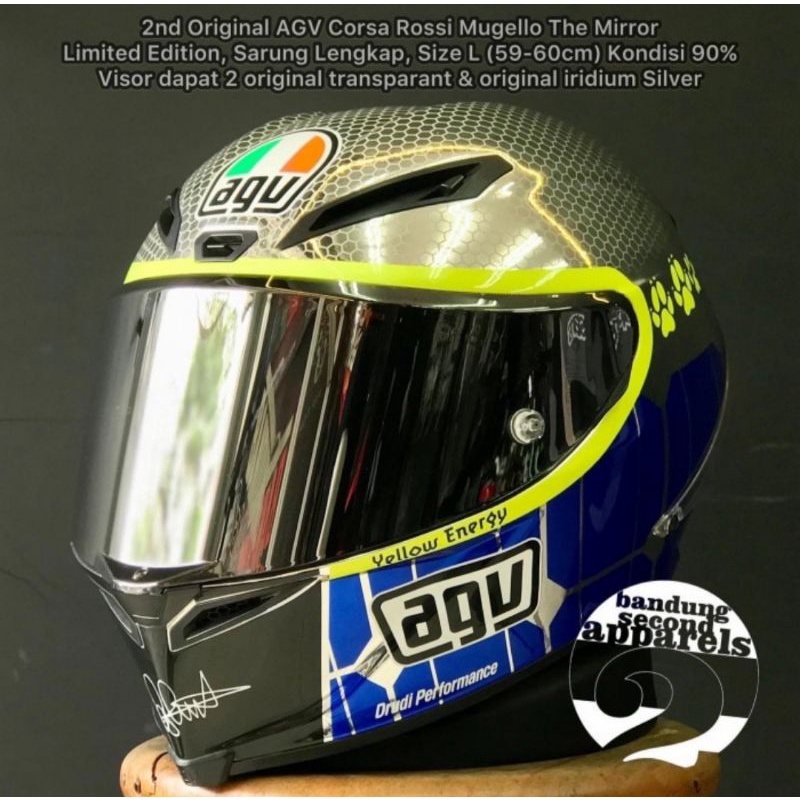 Second Helmet Full Face AGV Corsa Mirror Mugelo 2015 size L 2nd