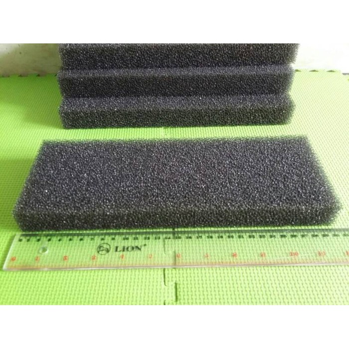 Kapas Bio Foam Kapas Filter Busa Hitam Ukuran 30 x 10cm