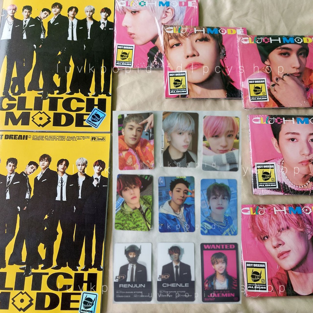 Ready NCT Dream GLITCH MODE Album Photobook dan Digipack Versi Unsealed PC JENO JISUNG CHENLE RENJUN
