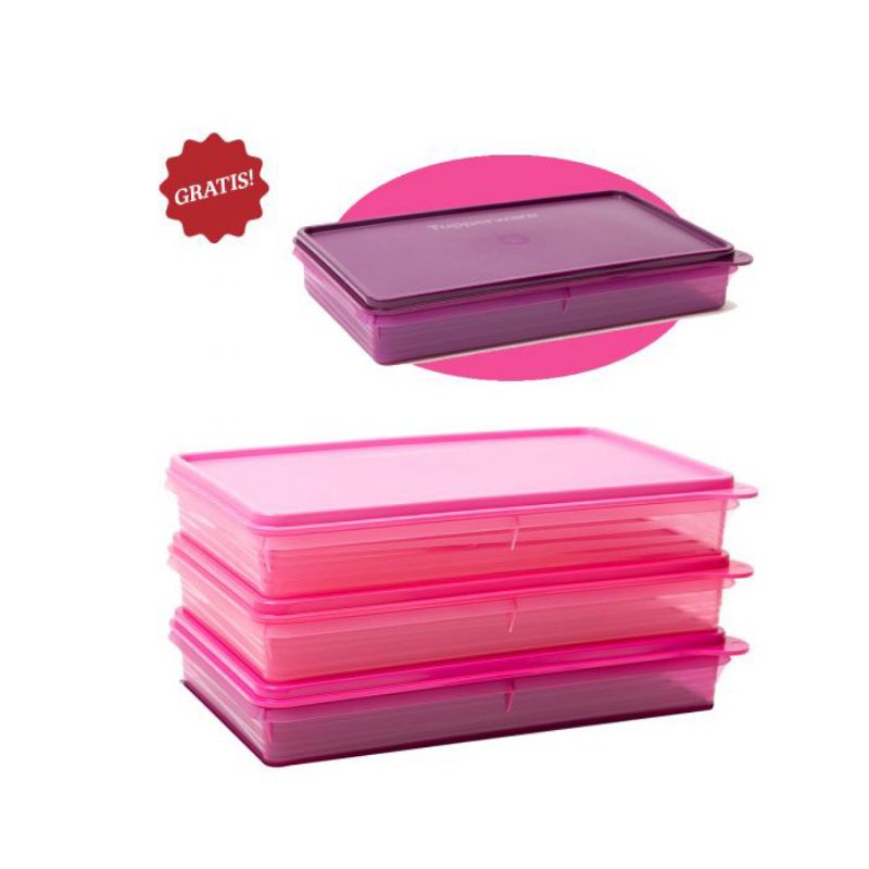 

Tuperware Slice N Stor 4pcs Uk 1.9L Toples Serbaguna