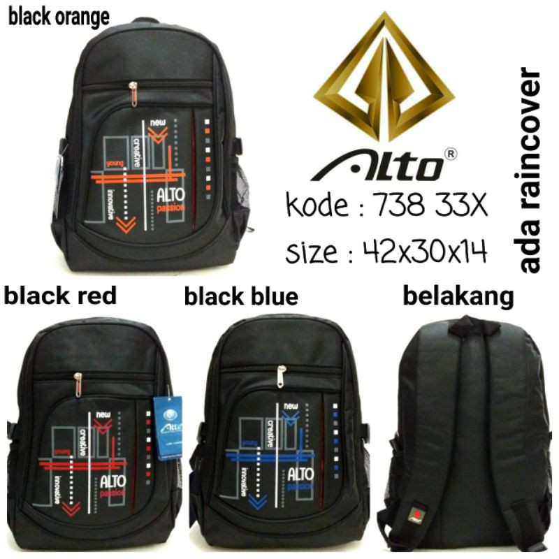 TAS RANSEL BACKPACK SEKOLAH ANAK COWOK ALTO 73833X TERBARU