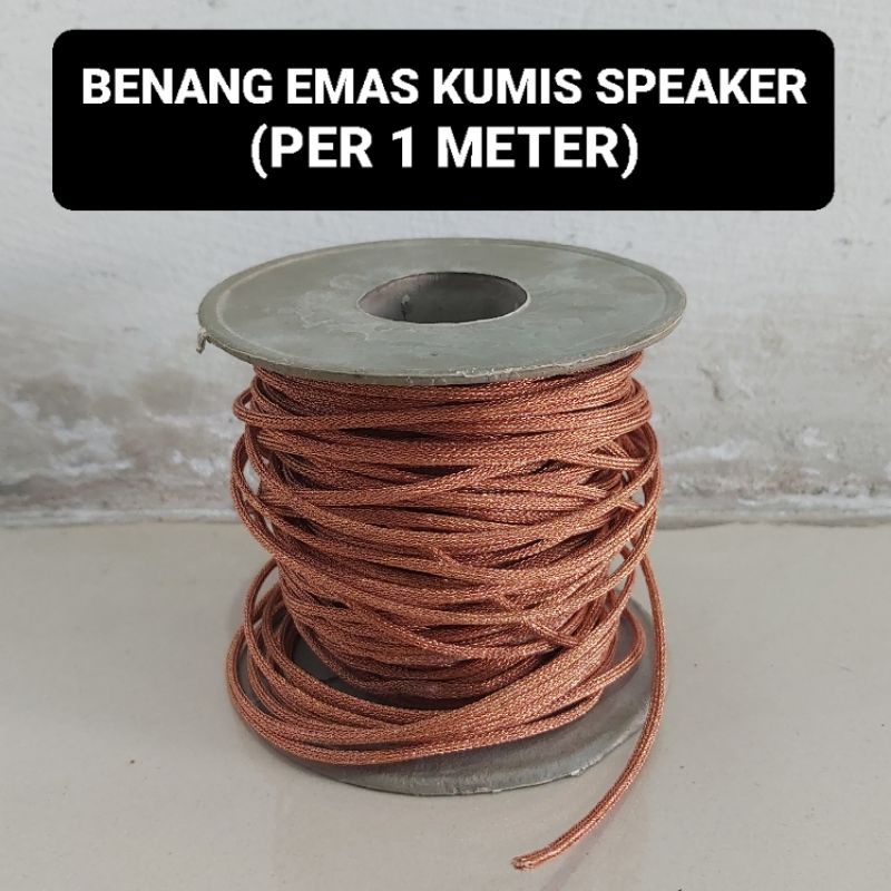 (PER METER) Benang Emas Speaker Kumis Sungut Speker