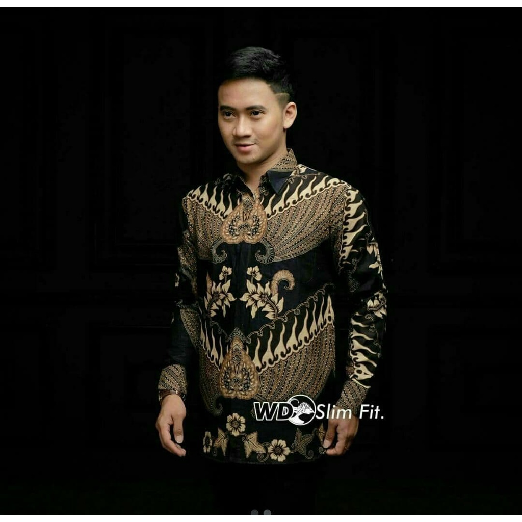 Kemeja Batik Pria Lengan Panjang Motiv Terbaru Seragam Guru Dan Kantor Bahan Katun Adem Di Pakai Serap keringat