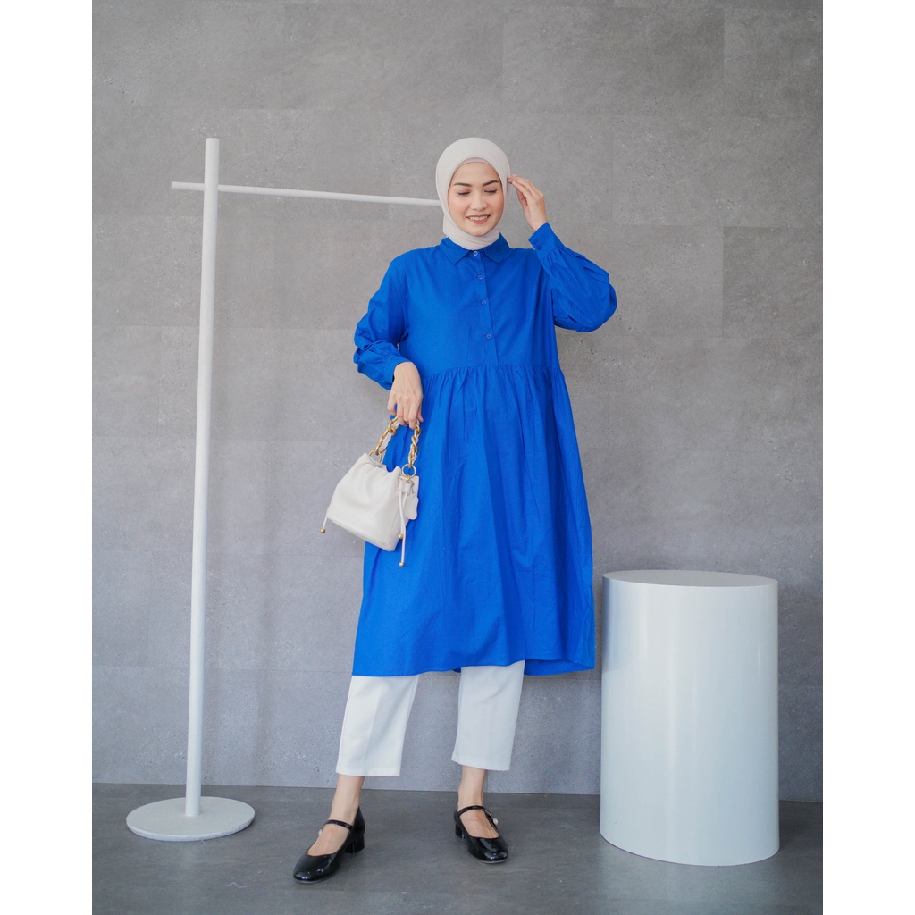 Tunik Rampel Tunik Terbaru Tunik Remaja Tunik Crinkle Atasan Wanita Tunik Polos Q0Z8 Long Tunik Tuni