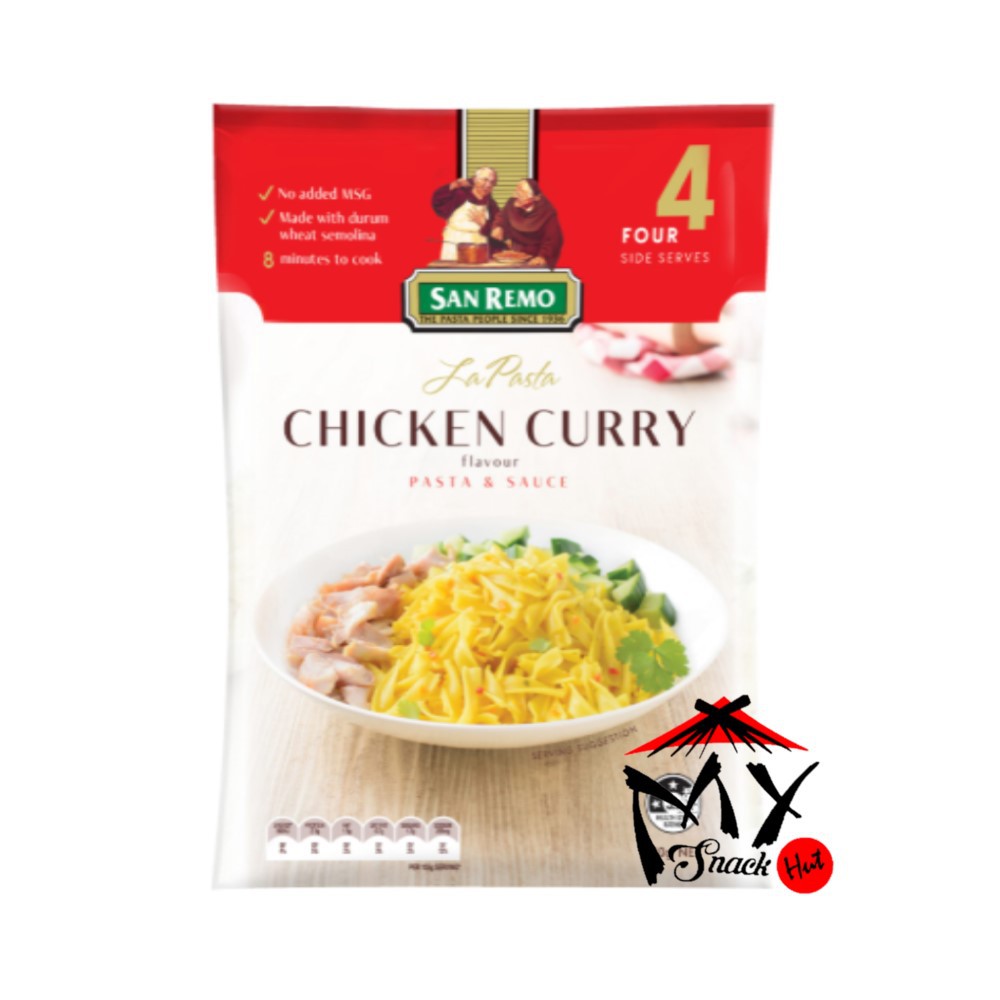 SAN REMO LA PASTA CHICKEN CURRY 120GR - PASTA INSTANT - DURUM WHEAT AYAM KARI - MACARONI INSTAN