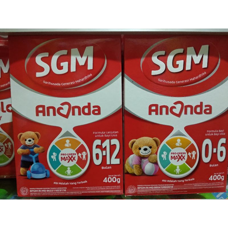 SGM ANANDA 400GR / SGM 0-6 / SGM 6-12 / SMG ANANDA 6-12 / SGM ANANDA 0-6
