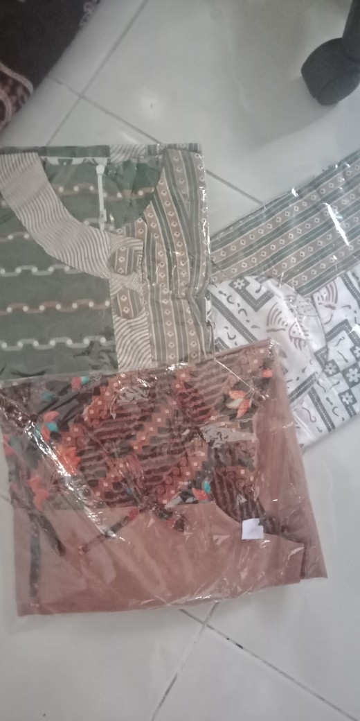 Tey-17 Batik Wanita Asj Sa Hrb026 Kenongo Kemeja Tosca Pendek