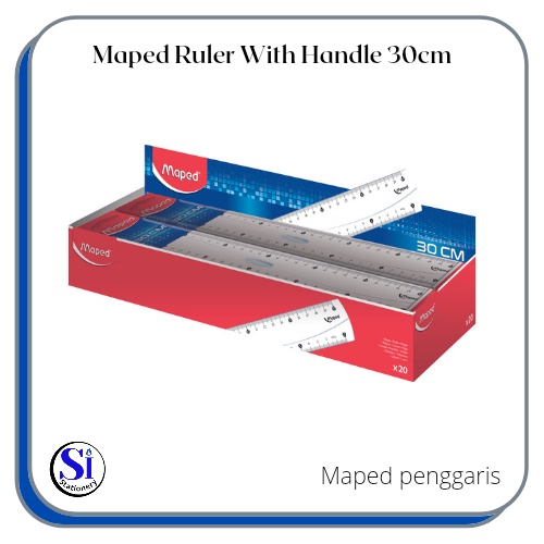 

Penggaris Maped Essentials With Handle 30 cm