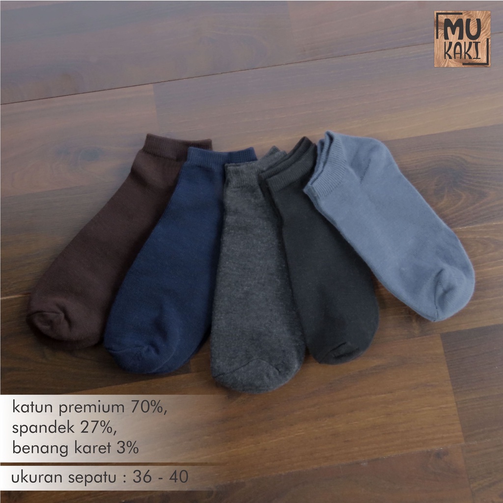 Kaos Kaki Semata Kaki Polos Angkel Unisex Mukaki