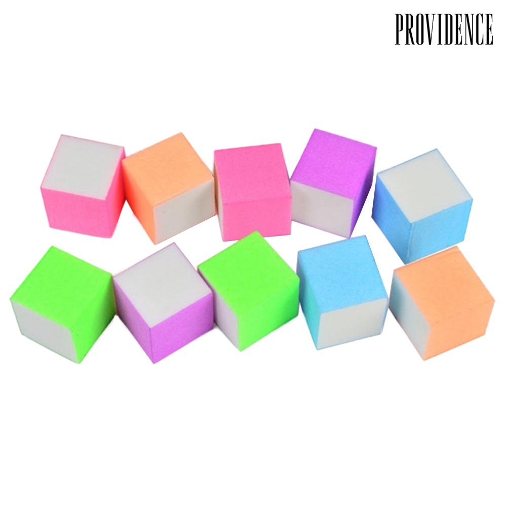 Providence 10pcs Spons Kikir Kuku Bentuk Kotak Untuk Manicure
