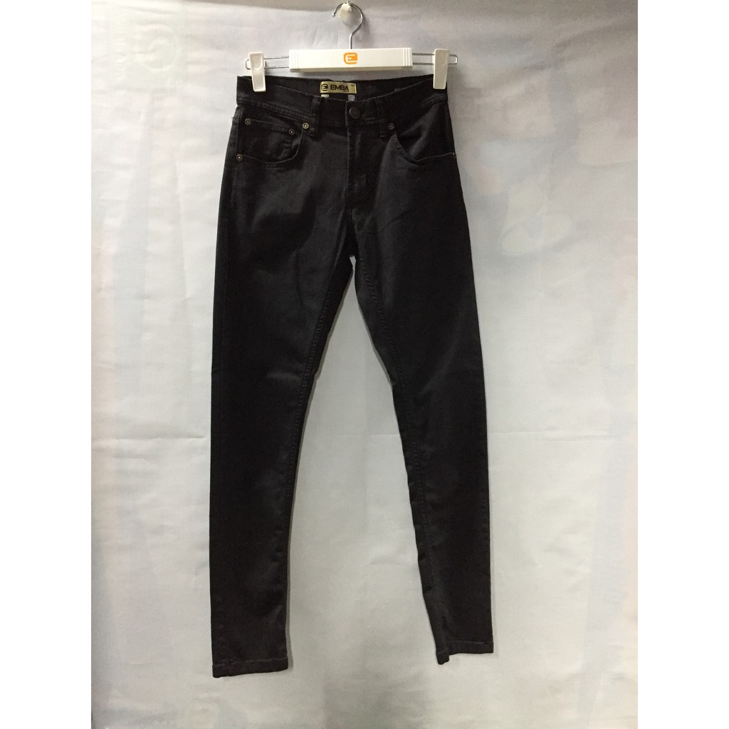 CELANA JEANS PANJANG HITAM/EMBA JEANS