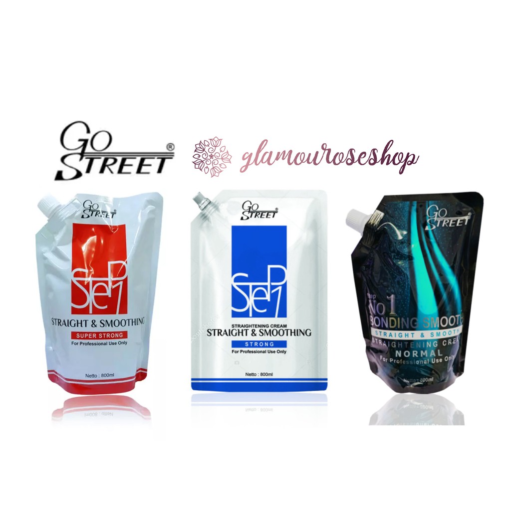 Go Street Straightening Cream Step 1 800ml / Go Street Neutralizer Step2 800ml / Go Street Step 1/ Go street Step 2