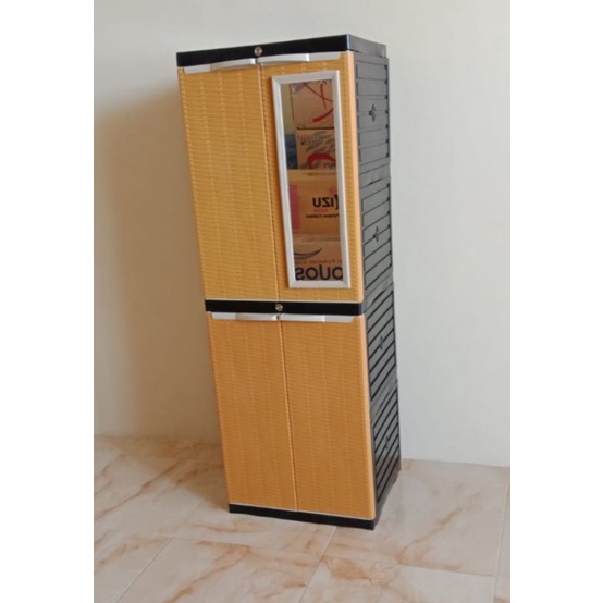 Lemari PLastik AQUOSE MIZU Mini + Kaca Susun 4 Full Kunci-1