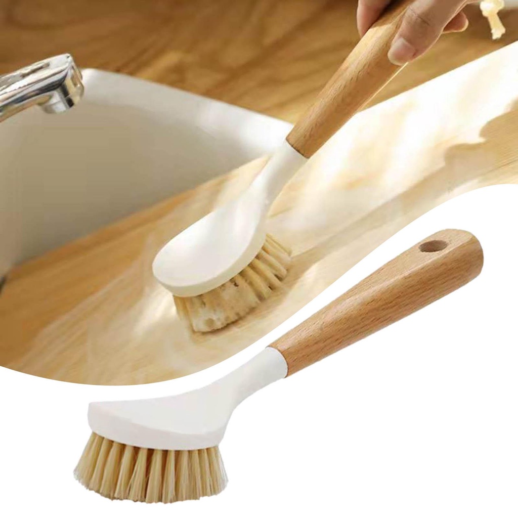 Sikat Dapur Kayu Serbaguna Sikat Cuci Piring Panci Kitchen Brush Pot Cleaning Tool