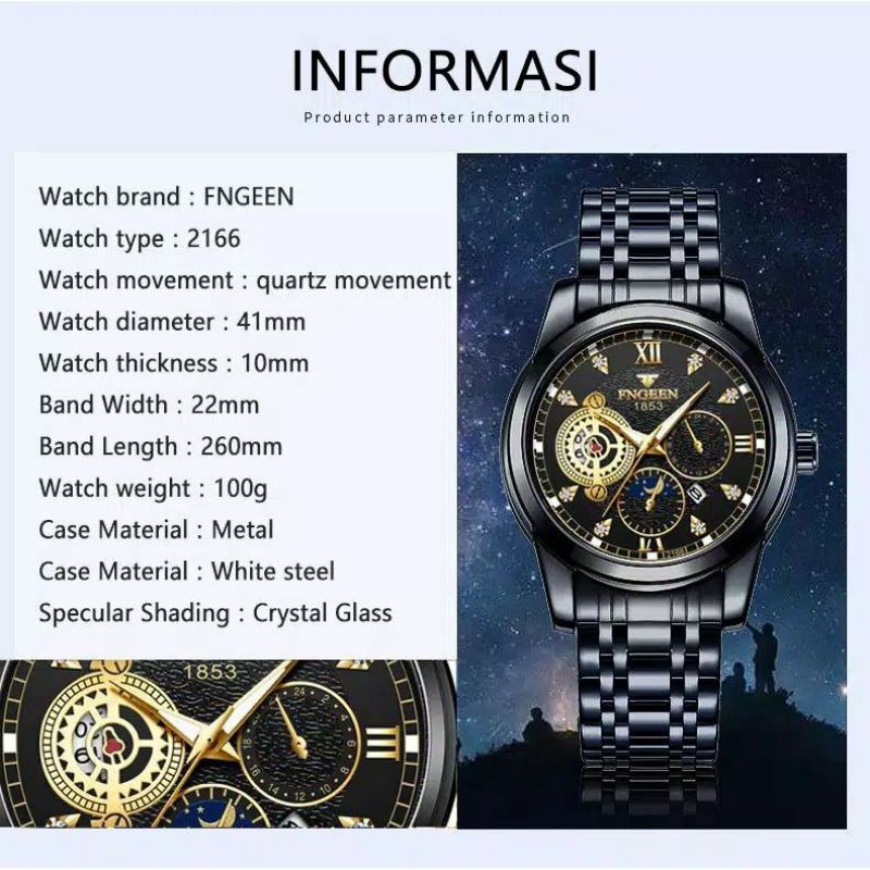 jam tangan pria FNGEEN nomer model 2166